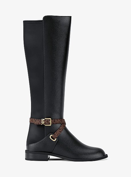 Stiefel Rachel mit Besatz aus Signature-Logostoff