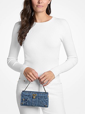 Hamilton Moderne Extra-Small Washed Denim Convertible Crossbody Bag