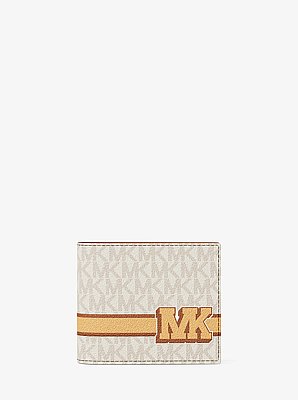 Cooper Striped Signature Logo Billfold Wallet With Passcase