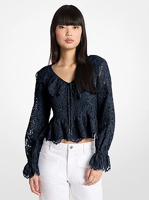 Corded Floral Lace Blouse