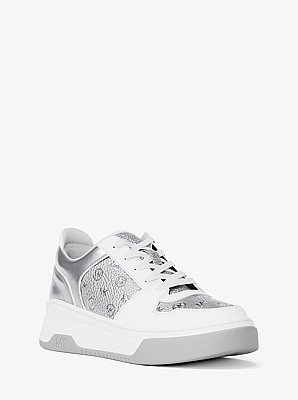 Lexi Metallic Embellished Logo Sneaker