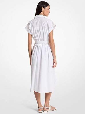 Cotton Poplin Midi Dress