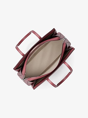 Laila Medium Signature Logo Tote Bag in ROSEWOOD | Michael Kors image number 1