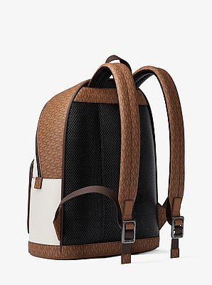 Cooper Medium Pebbled Leather and Signature Logo Commuter Backpack