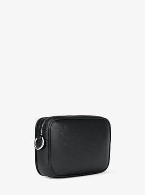 Jet Set Large Pebbled Leather Camera Crossbody Bag