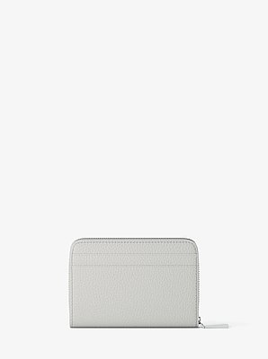 Jet Set Small Pebbled Leather Zip-Around Card Case