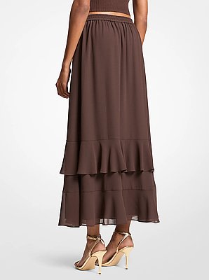 Georgette Tiered Maxi Skirt