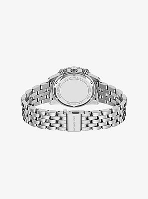 Bryant Pav&eacute; Silver-Tone Watch