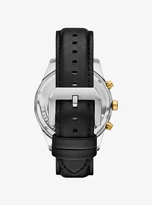 Reloj Lexington oversize de piel en dos tonos