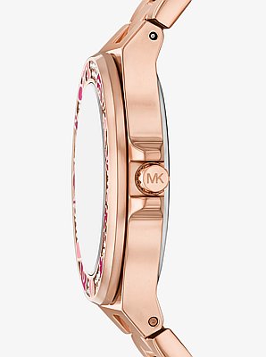 Mini Lennox Pav&eacute; Rose Gold-Tone Watch