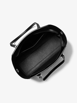 Charlotte Large Leather and Signature Logo 3-in-1 Tote Bag