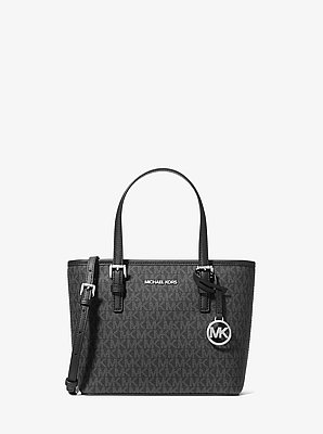 Bolso tote Jet Set Travel extrapeque&ntilde;o con cremallera superior y estampado de logotipos