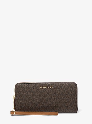 Cartera continental grande con logotipo