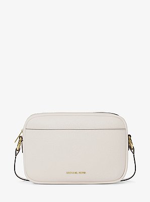 Jet Set Large Pebbled Leather Camera Crossbody Bag