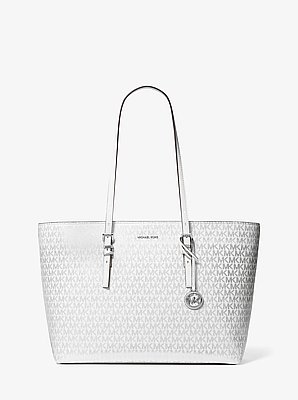 Quinn Large Metallic Signature Logo Tote Bag
