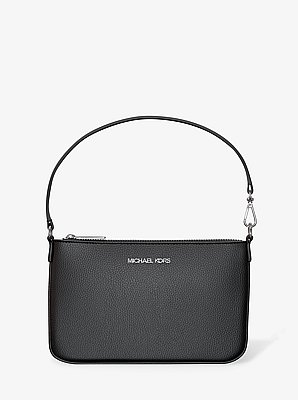 Jet Set Small Pebbled Leather Convertible Wristlet