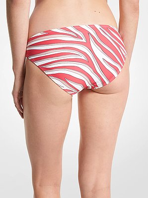 Parte inferior de bikini con estampado de cebra