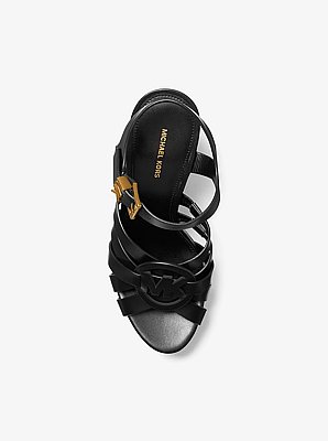 Erika Leather Wedge Sandal 