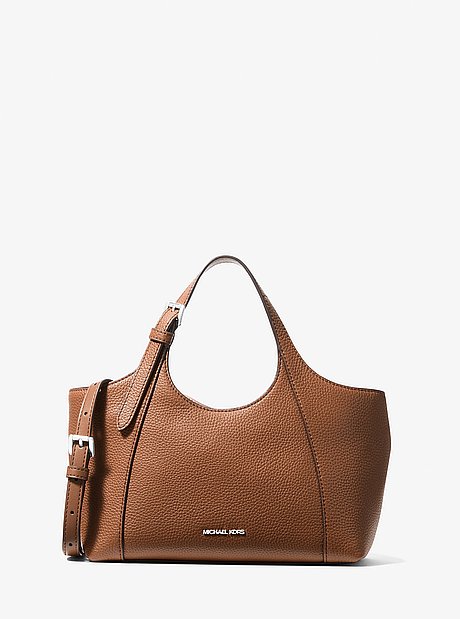 Bernie Small Pebbled Leather Satchel