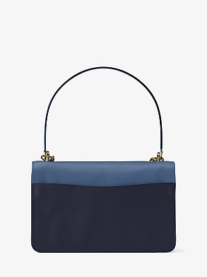 Claire Large Color-Block Leather Shoulder Bag