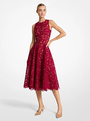 Cotton Blend Floral Lace Dance Dress