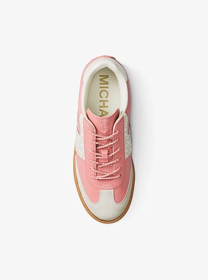 Jovie Leather and Signature Logo Sneaker