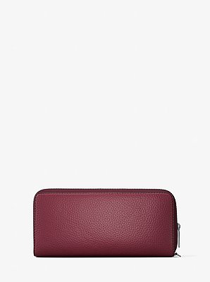 Large Pebbled Leather Continental Wallet