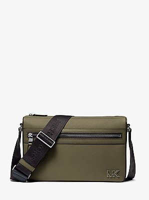 Messenger-Tasche Edison Medium aus Saffianleder