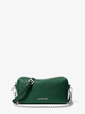 Crossbodytas Bryant van getrommeld leer, klein en aanpasbaar.