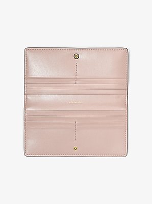 Grand portefeuille Bryant en cuir grain&eacute; avec bouton-pression sur le devant