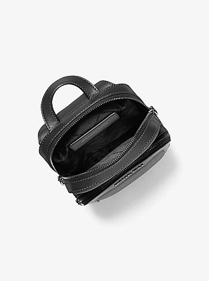 Hudson Medium Pebbled Leather Double-Zip Sling Bag