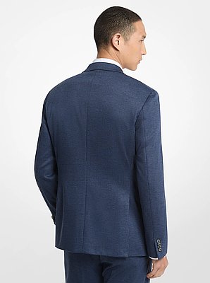 Blazer stretch in maglia Principe di Galles