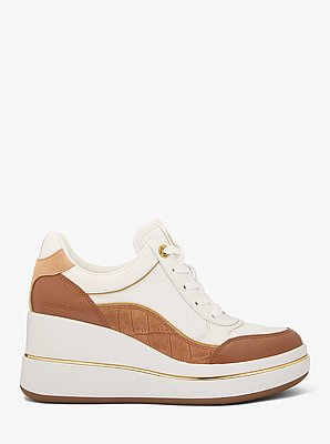 Sneaker Emmy aus Leder mit Keilabsatz