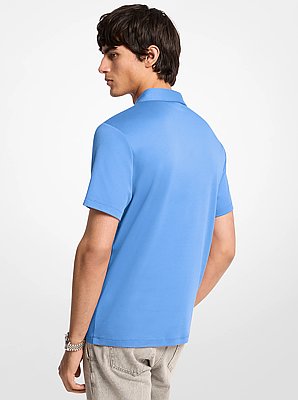 Polo in cotone con logo ricamato