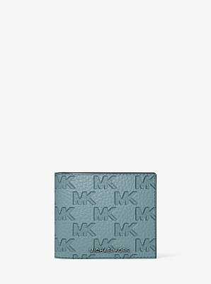 Hudson Logo Embossed Leather Billfold Wallet and Passcase