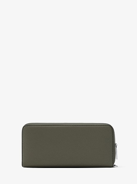 Cartera Continental grande de piel granulada