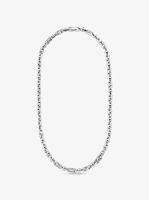 Collar Astor Link mediano de lat&oacute;n chapado en metal precioso