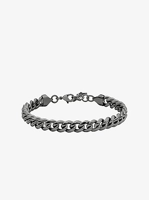 Precious Metal-Plated Brass Curb-Link Chain Bracelet
