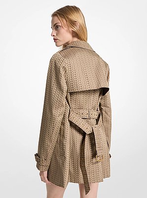 Trenchcoat aus Jacquard mit MK2000-Logomuster