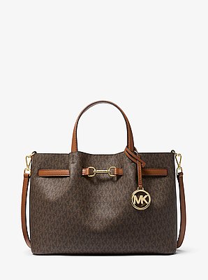 Bolso satchel Carson mediano con logotipo de la marca