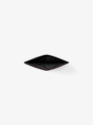 Hudson Pebbled Leather and Signature Logo Money Clip Card Case