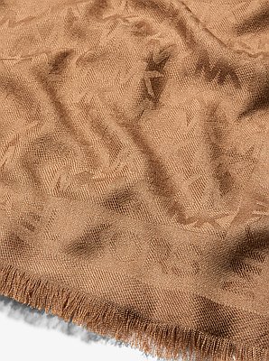 Logo Jacquard Silk Scarf