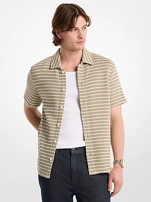 Pointelle Stripe Shirt 