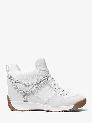 Nikko S2 Embellished Mixed-Media Wedge Trainer