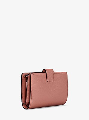 Portefeuille de taille moyenne en cuir Saffiano