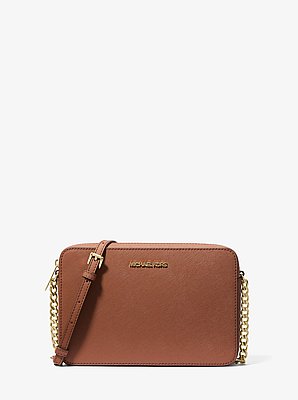 Bandolera Jet Set grande de piel saffiano