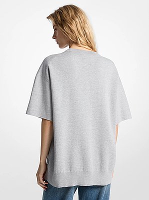 Pullover a maniche corte in cotone