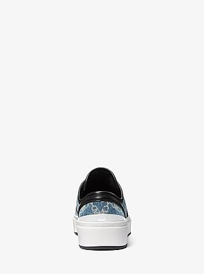 Espadrille Jude en denim jacquard &agrave; motif de losanges Empire