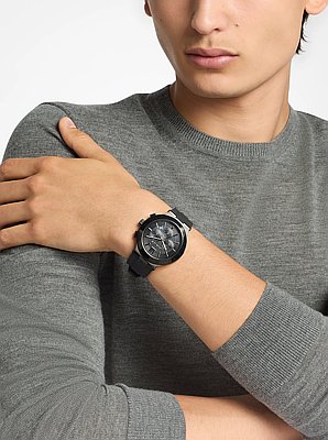 Reloj Billie oversize de silicona en tono negro