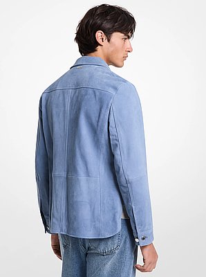 Chaqueta camisera en gamuza